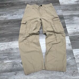 Vintage‎ Y2K Old Navy Mens Brown Military Style Cargo Baggy Pants 34x32 Surplus